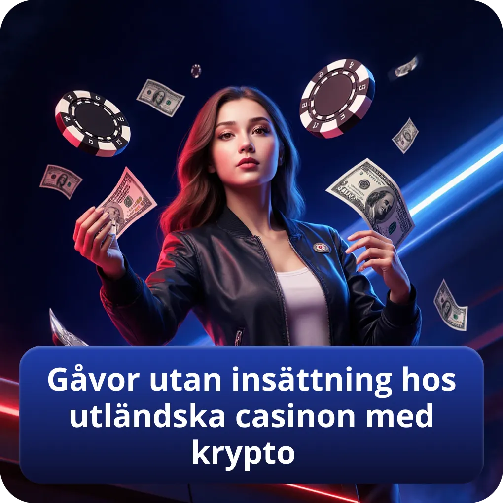 Gåvor utan insättning hos utländska casinon med krypto